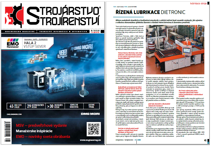 🔎📜 DieTronic on September Issue of Strojárstvo Journal !